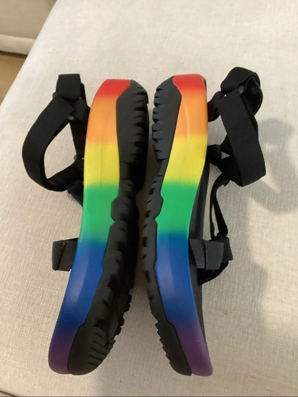 Teva Unisex Hurricane XLT2 Ampsole Brite Black/Rainbow Sandals, M12/W14, NWOT
